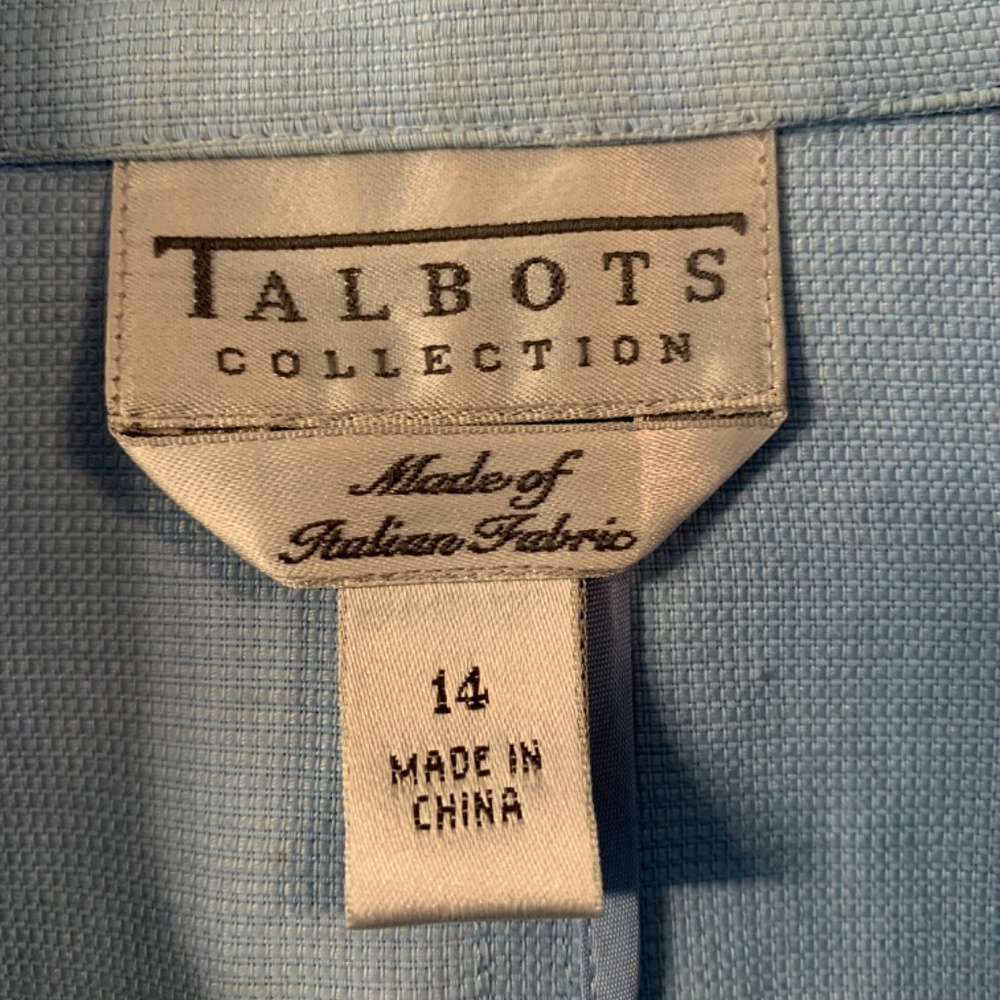Talbots linen blue blazer - Picture 3 of 3